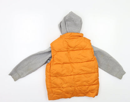 Back view of Adams Kids boys’ orange jacket waistcoat, size 7, years