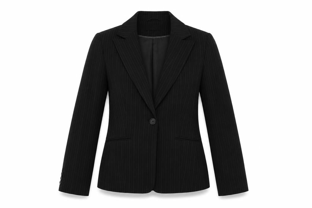 Primark Womens Black Striped  Jacket Blazer Size 10