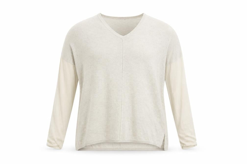 Topshop Womens Beige  Knit Pullover Jumper Size 10