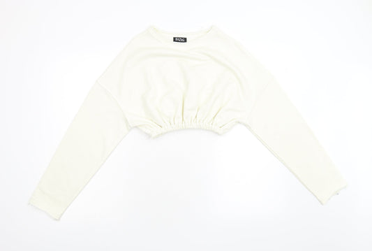 Baziic Womens Ivory   Pullover Sweatshirt One Size