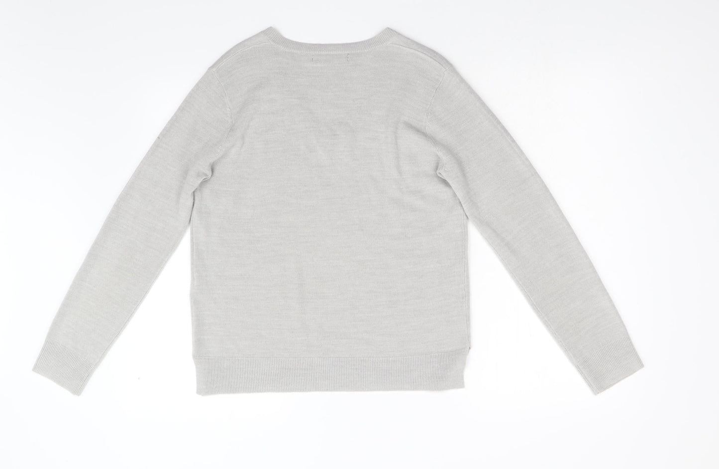 M&S Mens Grey  Knit Pullover Jumper