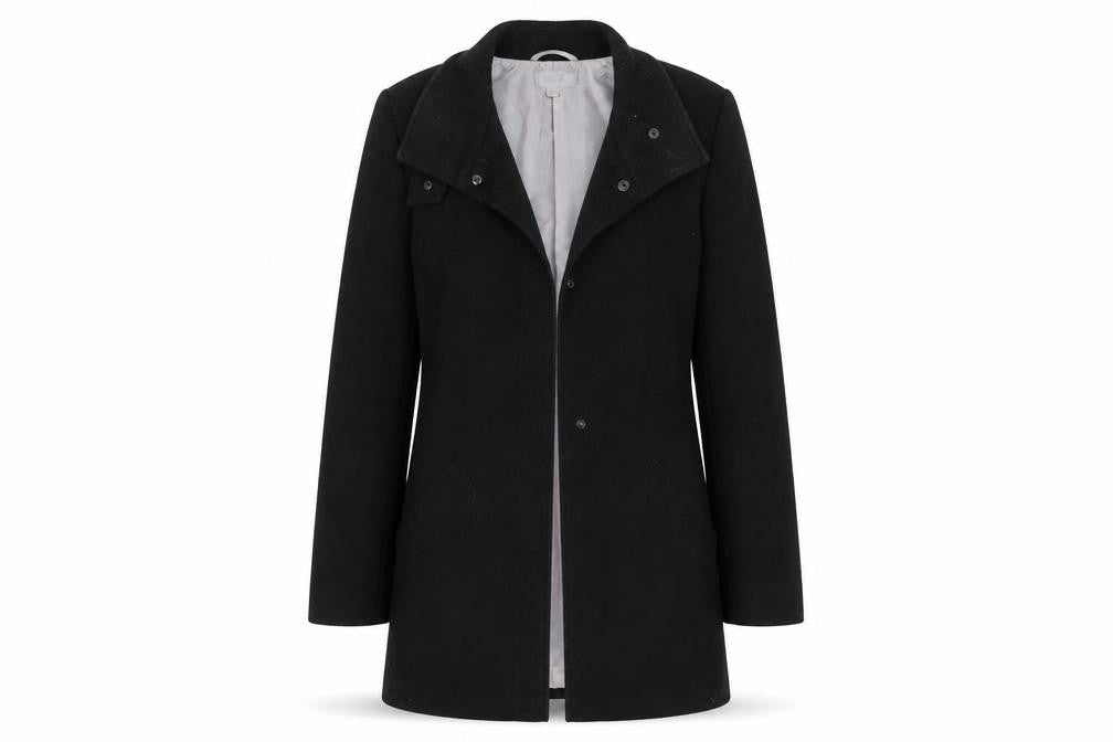 Marks & Spencer Womens Black   Overcoat Coat Size 8