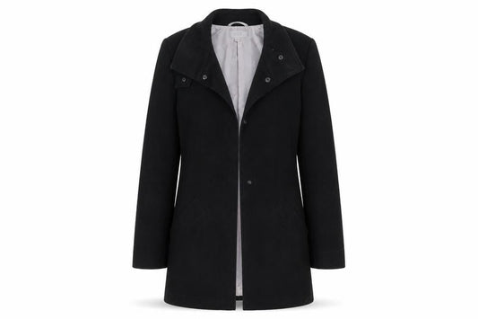 Marks & Spencer Womens Black   Overcoat Coat Size 8