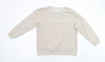 Next Womens Beige Polka Dot  Pullover Jumper Size L
