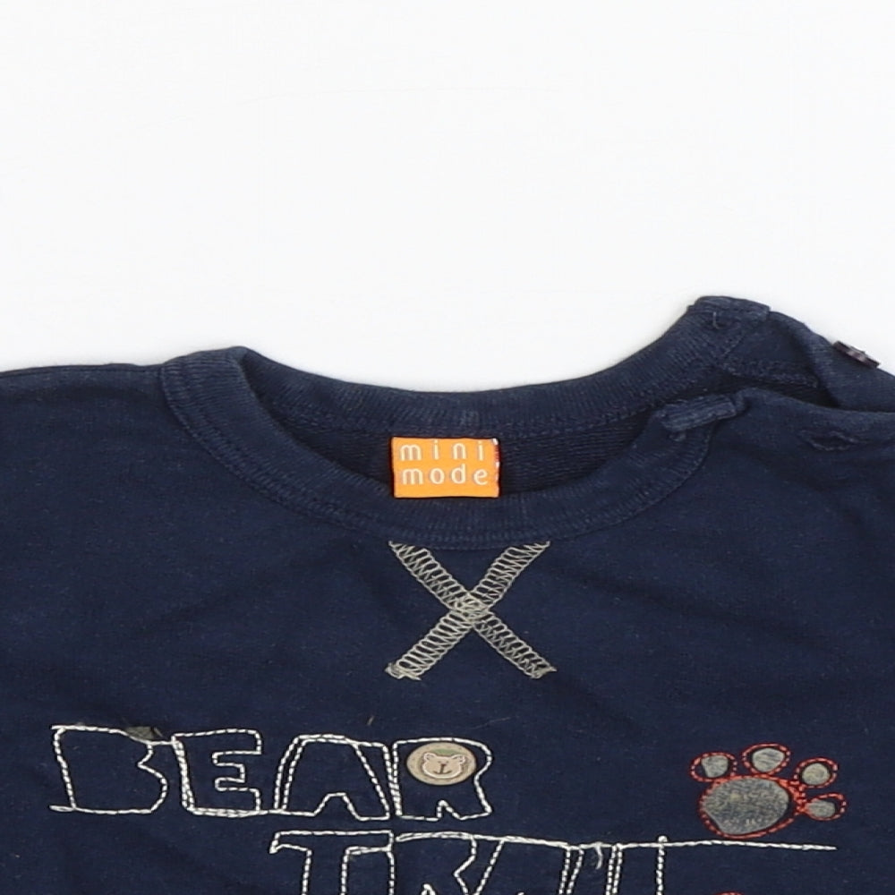 Mini Mode Baby Blue   Pullover Jumper Size 3-6 Months  - Bear Trail