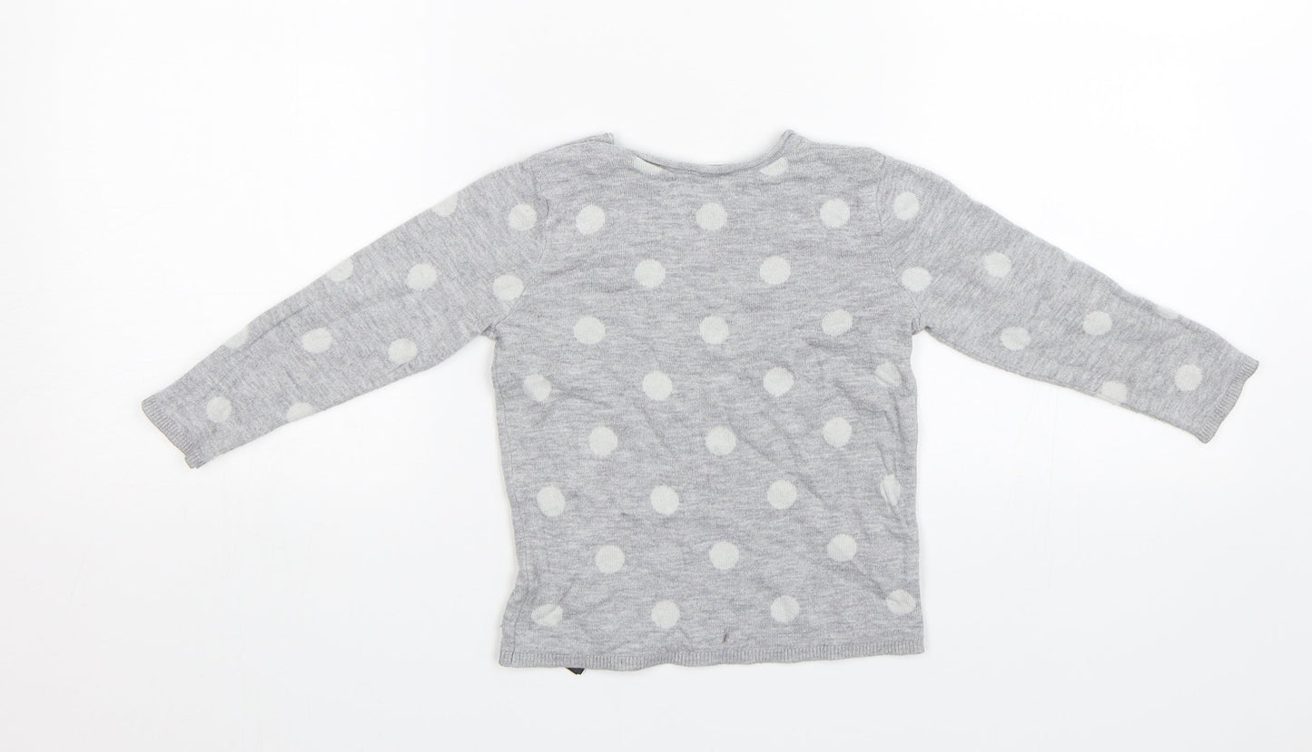 H&M Baby Grey Polka Dot  Pullover Jumper Size 24 Months