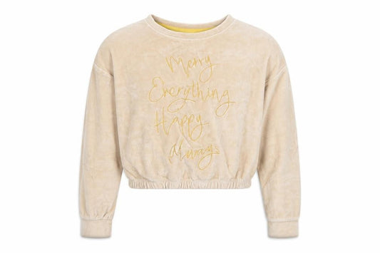 George Girls Beige   Pullover Jumper Size 10-11 Years  - Merry Everything Happy Always