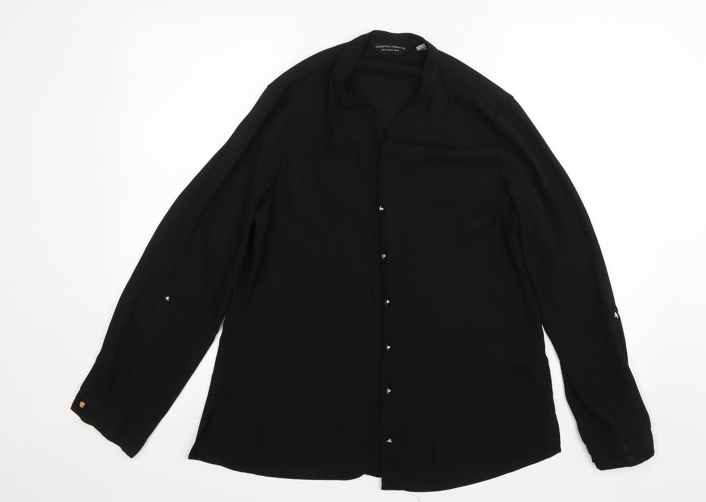 Dorothy Perkins Womens Black   Basic Button-Up Size 14