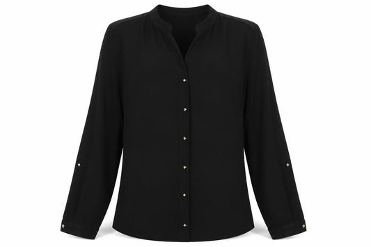 Dorothy Perkins Womens Black   Basic Button-Up Size 14