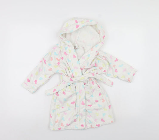 NEXT Girls White Polka Dot   Gown Size 2-3 Years