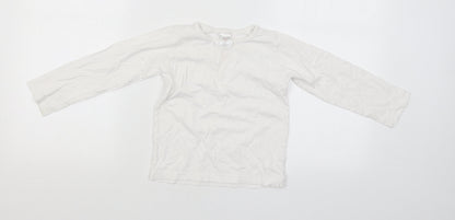 Additional front view of E-vie Angel girls’ white basic t-shirt, size 3-4, years