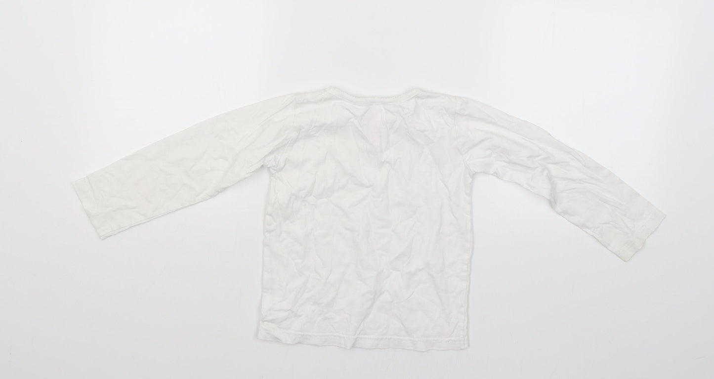 E-vie Angel Girls White   Basic T-Shirt Size 3-4 Years