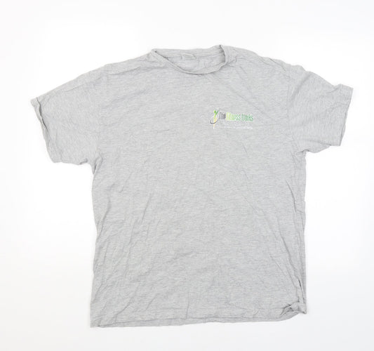 Uneek Womens Grey   Basic T-Shirt Size L  - The Fitness works