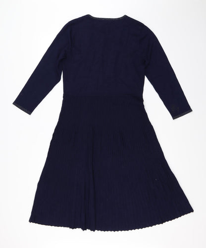 Back view of Roman women’s blue shift, size UK 10