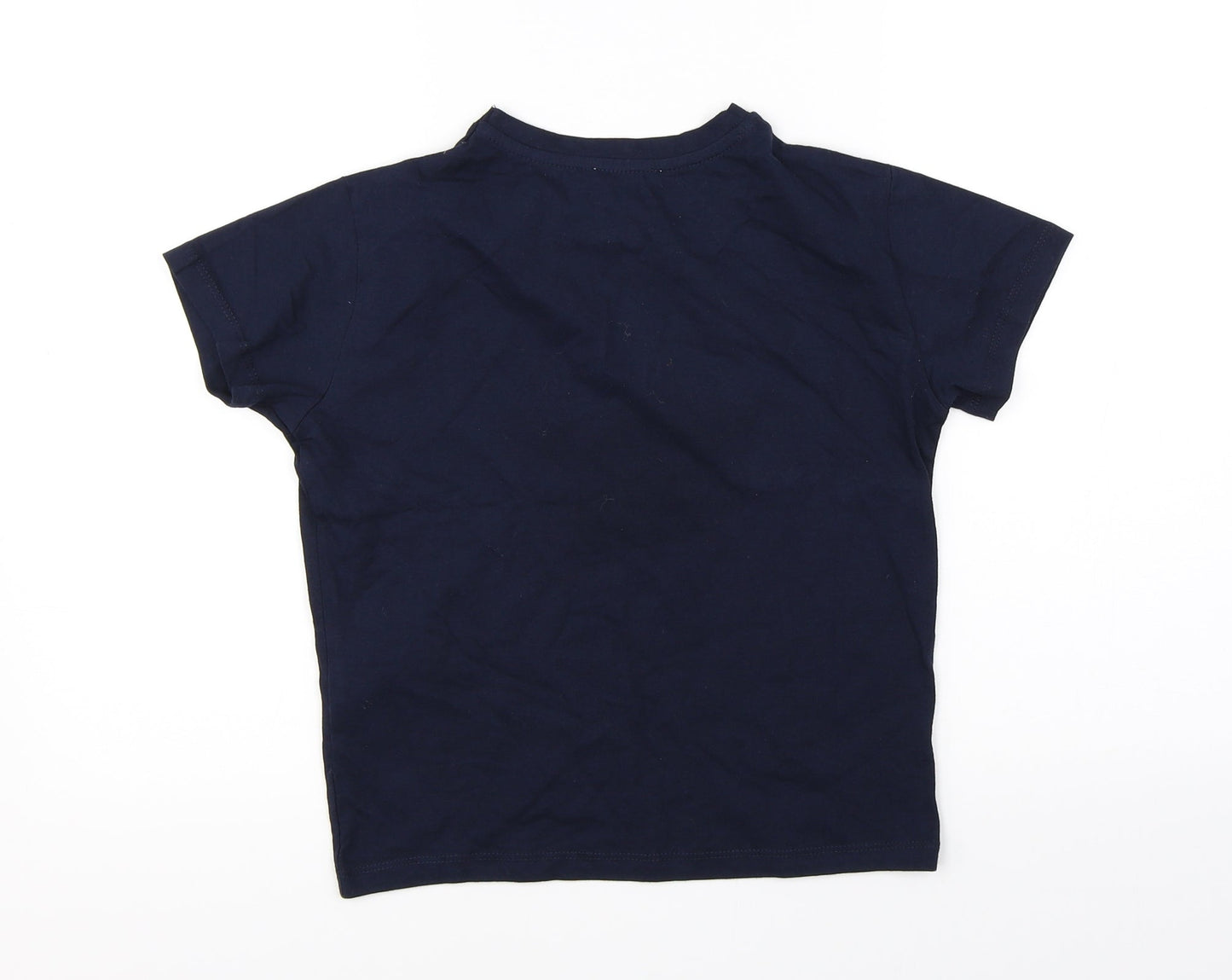 Society Eight Girls Blue   Basic T-Shirt Size 5-6 Years  - christmas