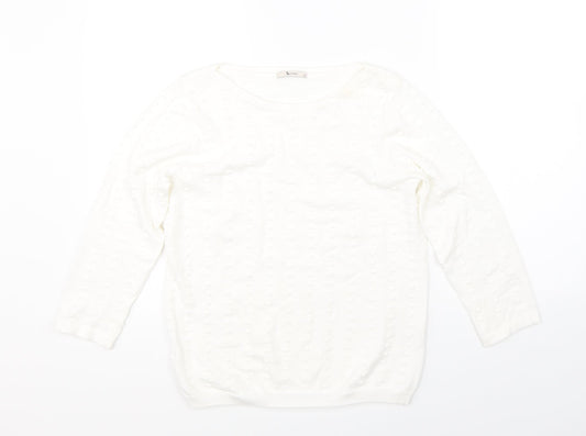 TU Womens White   Pullover Jumper Size 10