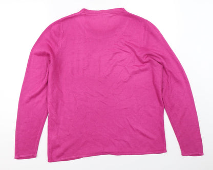 Bonmarché Womens Pink Pullover Jumper Size 14