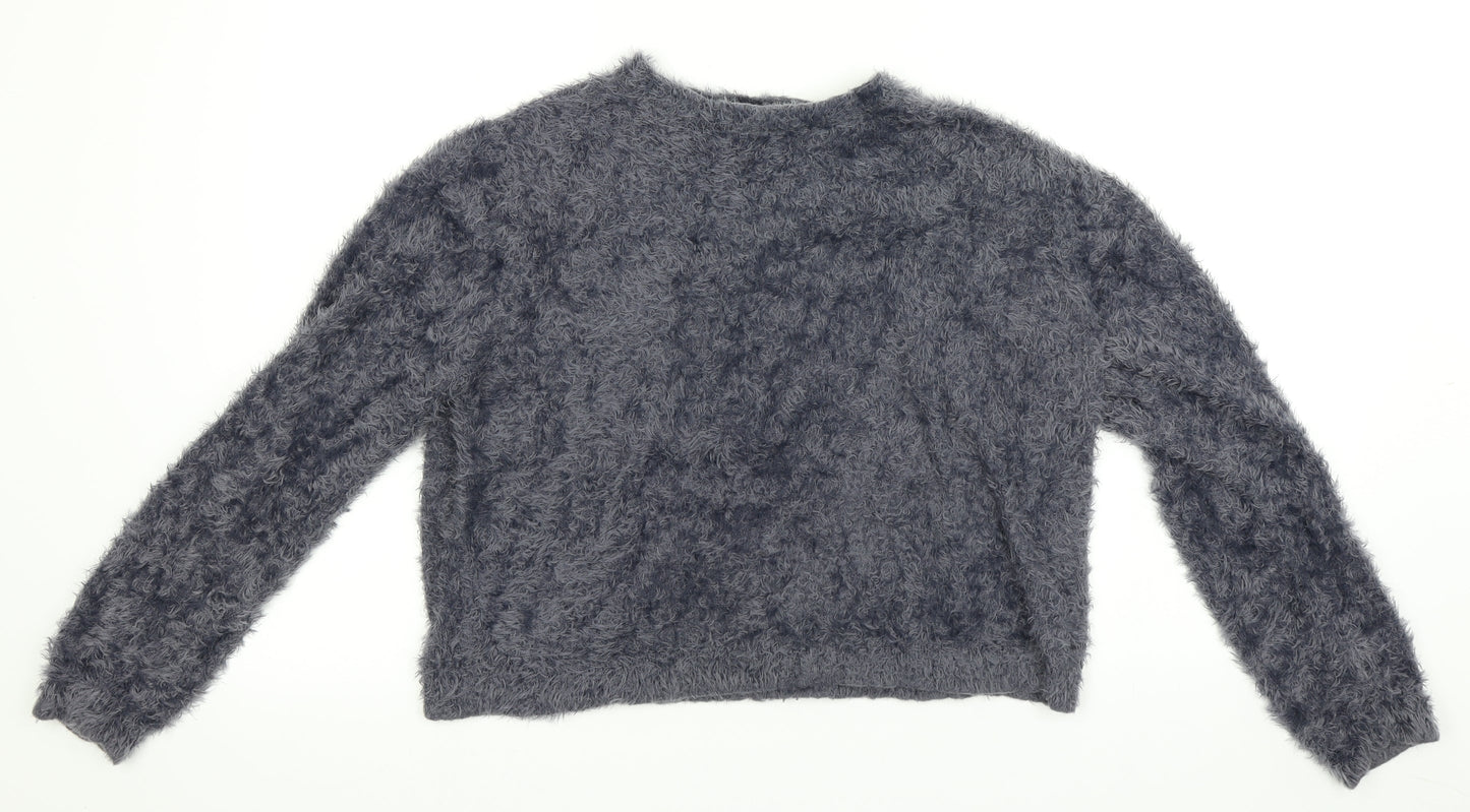 Pull&Bear Womens Blue   Pullover Sweatshirt Size XL