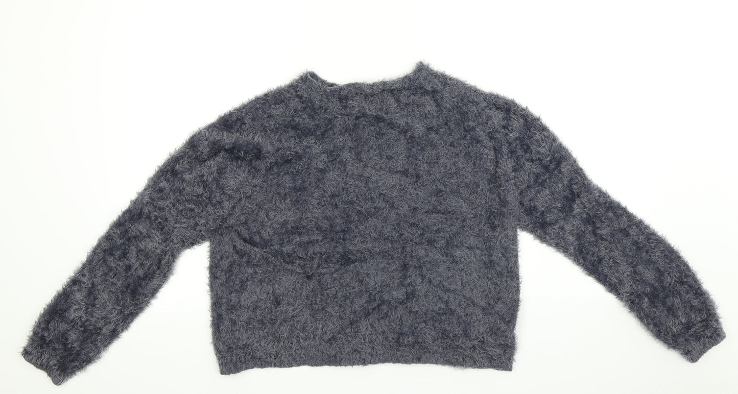 Pull&Bear Womens Blue   Pullover Sweatshirt Size XL