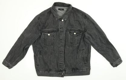 Additional front view of Misguided women’s black jacket, size UK 10