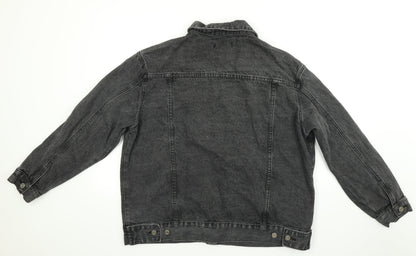 Back view of Misguided women’s black jacket, size UK 10