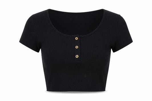 Primark Womens Black   Cropped T-Shirt Size 2XS
