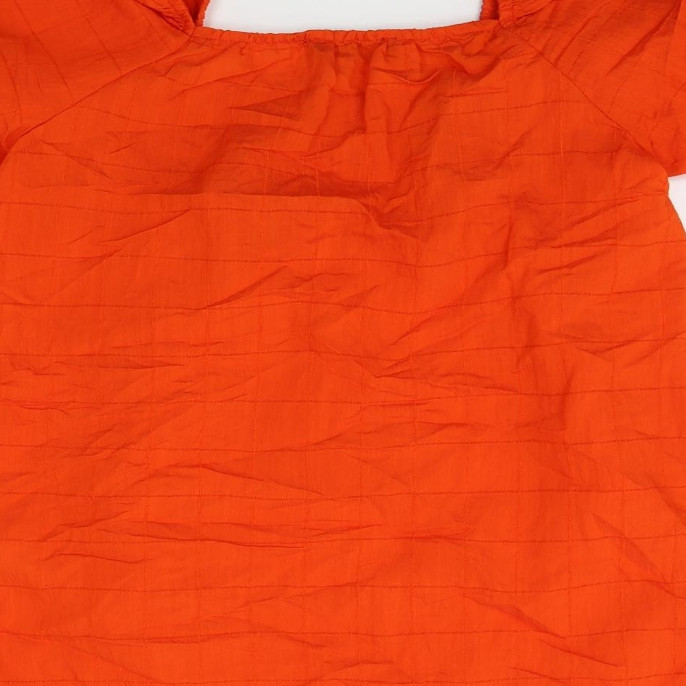 F&F Womens Orange   Basic Blouse Size 8