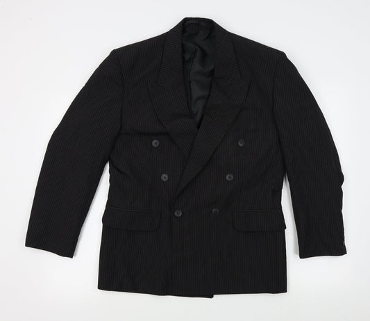 Essentials Mens Black Striped  Jacket Blazer