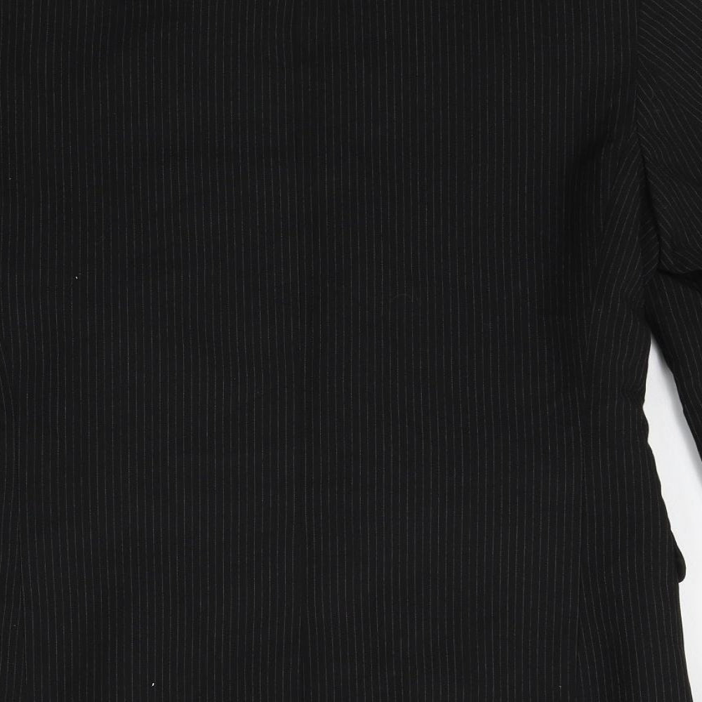 Essentials Mens Black Striped  Jacket Blazer