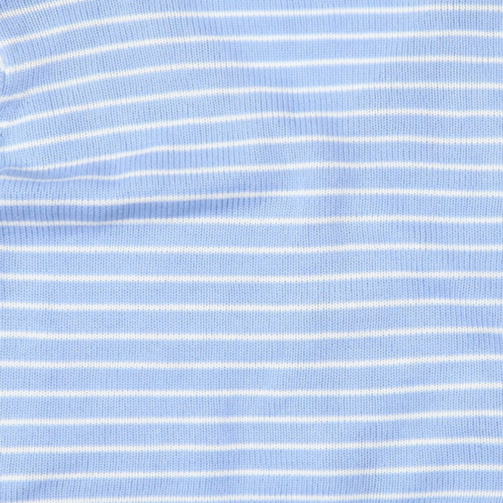 Damart Womens Blue Striped  Cardigan Jumper Size 10