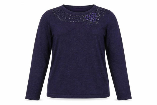 Bonmarché Womens Purple Pullover Jumper Size S