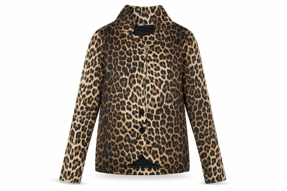 Miso Womens Multicoloured Animal Print  Basic Button-Up Size 12