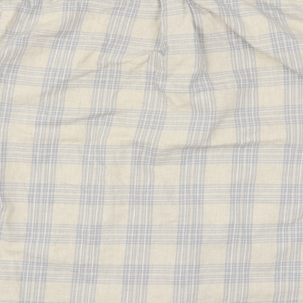 NEXT Mens Beige Check   Button-Up Size 2XL