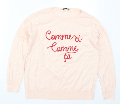 Dorothy Perkins Womens Pink   Pullover Jumper Size 8  - Commerci Comme Ca
