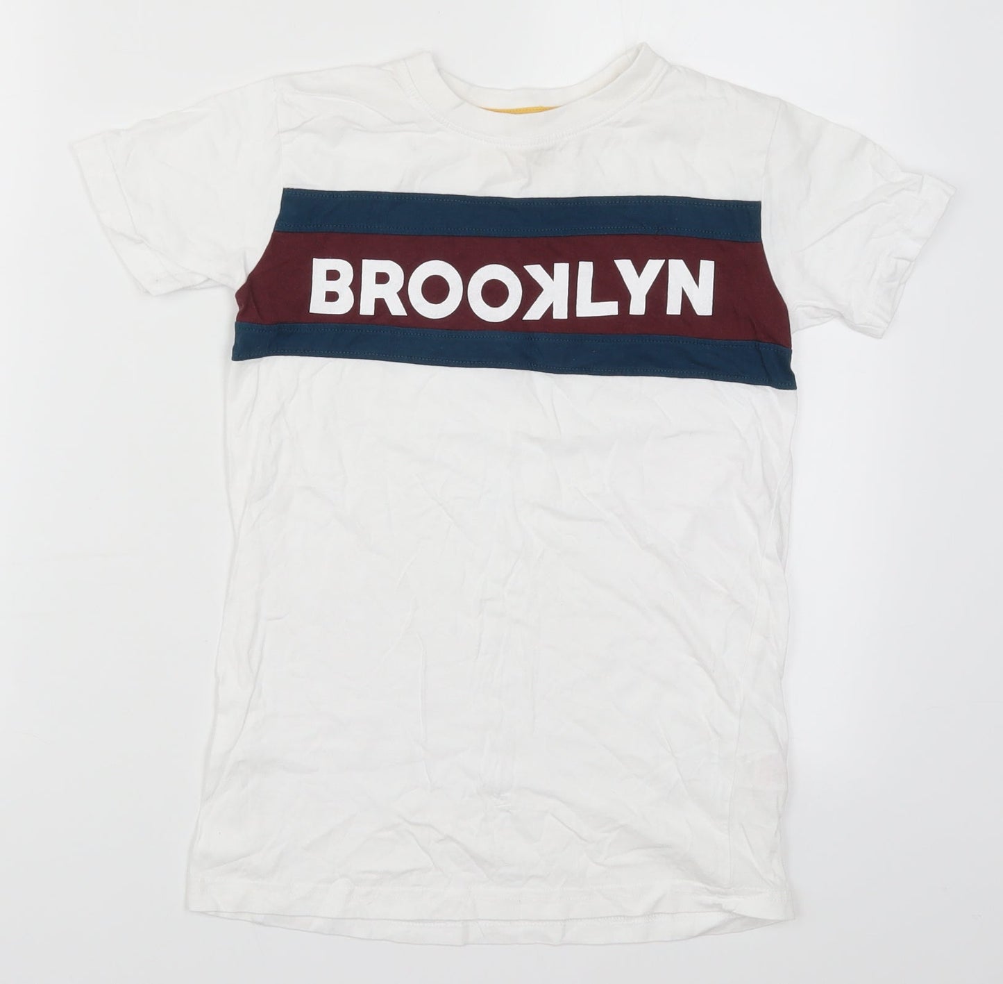 Urban Outlaws Boys White   Basic T-Shirt Size 9-10 Years  - Brooklyn