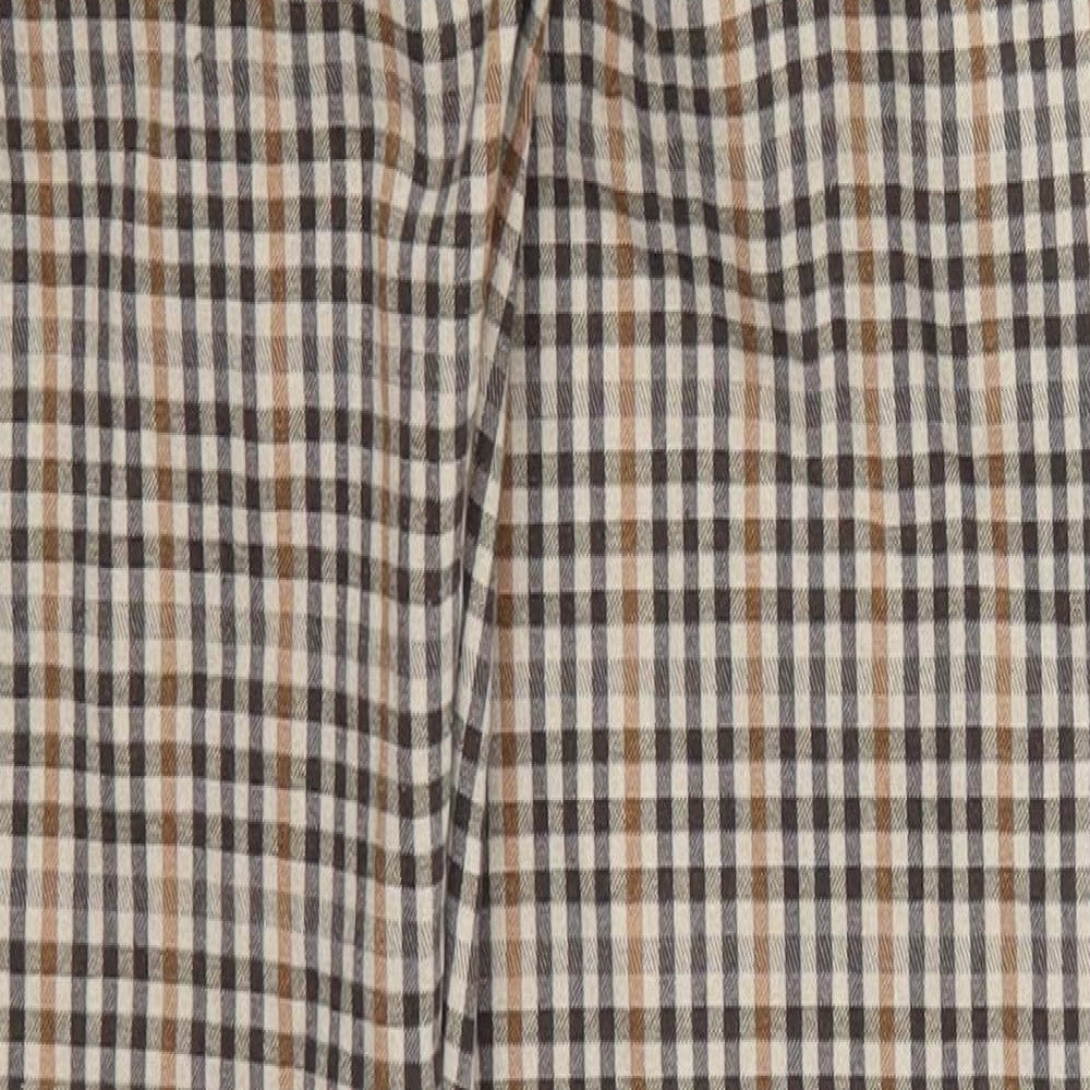 Preworn Womens Beige Check  Trousers  Size 28 in L27 in