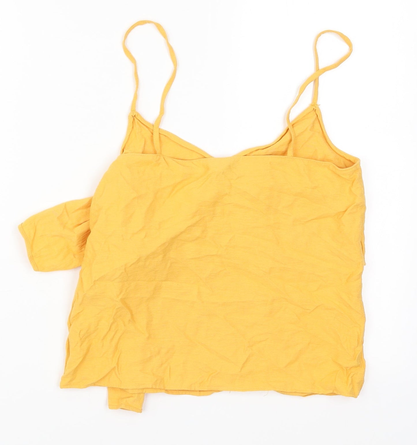 Topshop Womens Orange   Basic Tank Size 8  - Tie Front