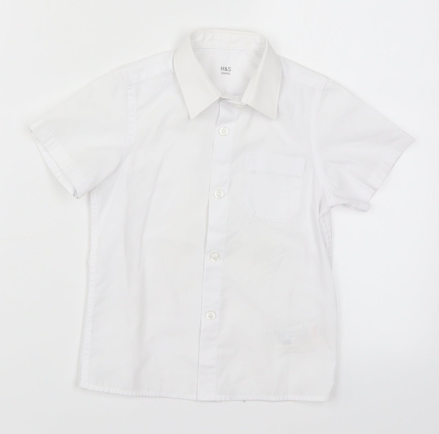 Marks and Spencer Girls White   Basic Button-Up Size 3-4 Years
