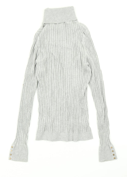 New Look Womens Grey  Knit Pullover Jumper Size 10