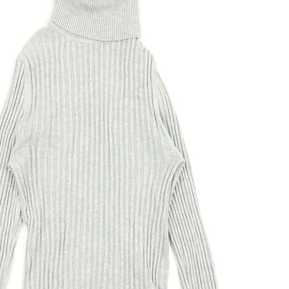 New Look Womens Grey  Knit Pullover Jumper Size 10
