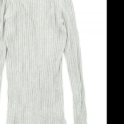 New Look Womens Grey  Knit Pullover Jumper Size 10
