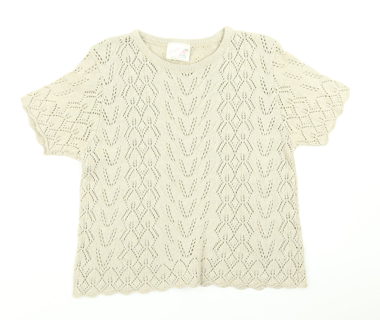 Fleurie Womens Beige  Knit Pullover Jumper Size M
