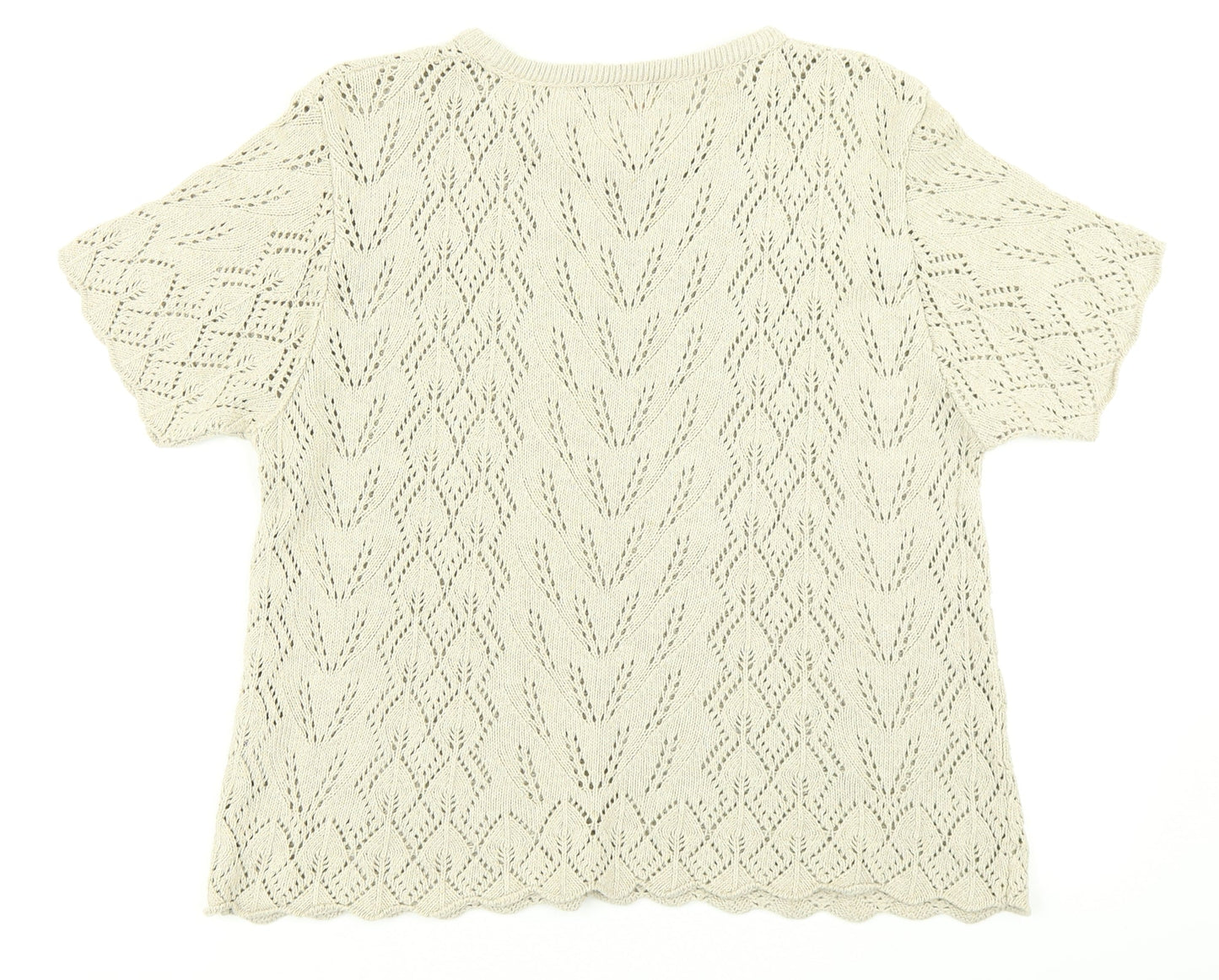 Fleurie Womens Beige  Knit Pullover Jumper Size M