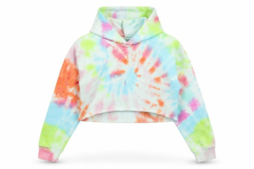 JustHoods Girls Blue   Pullover Hoodie Size 9-10 Years  - Tie Dye