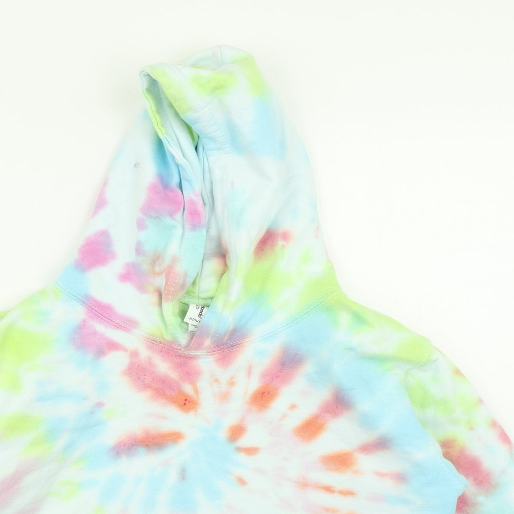 JustHoods Girls Blue   Pullover Hoodie Size 9-10 Years  - Tie Dye