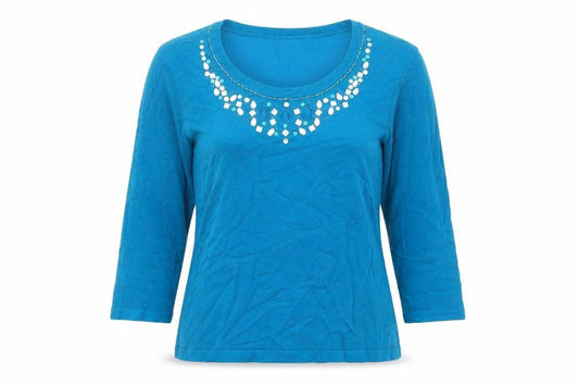 Bonmarché Womens Blue Knit Pullover Jumper Size M