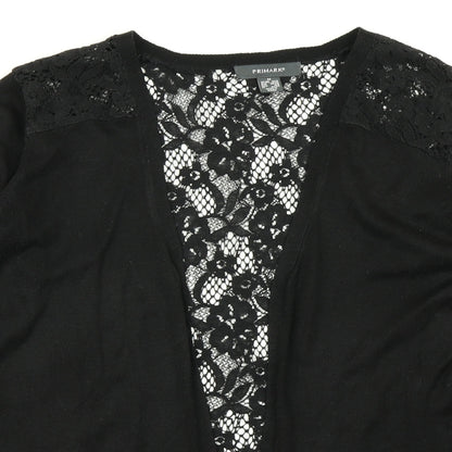 Primark Womens Black  Knit Cardigan Jumper Size M