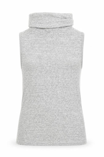 Front view of 915 Generation girls’ grey basic tank, size 12-13, years