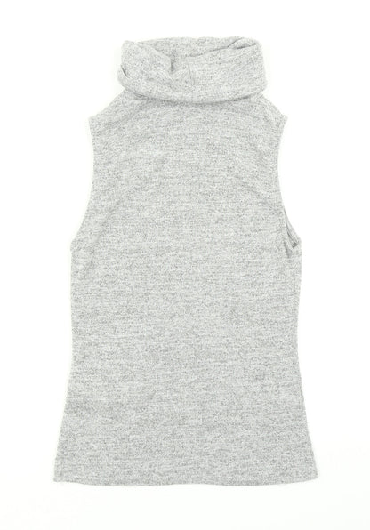 Back view of 915 Generation girls’ grey basic tank, size 12-13, years