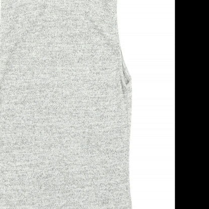 Brand and care label for 915 Generation girls’ grey basic tank, size 12-13, years